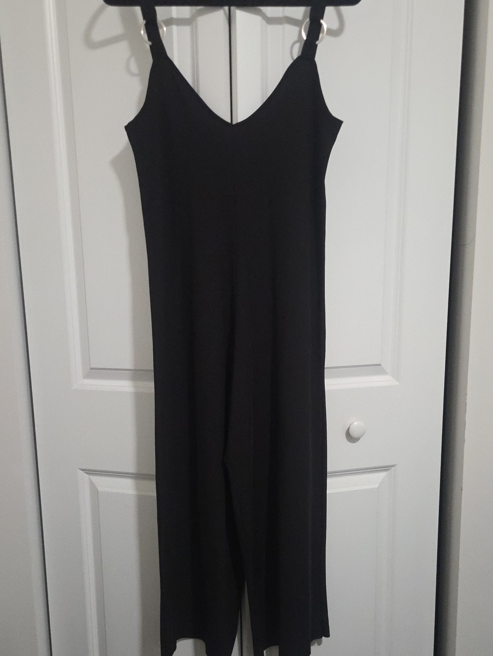 Mango Black Strapless Jumpsuit with Adjustable Rings